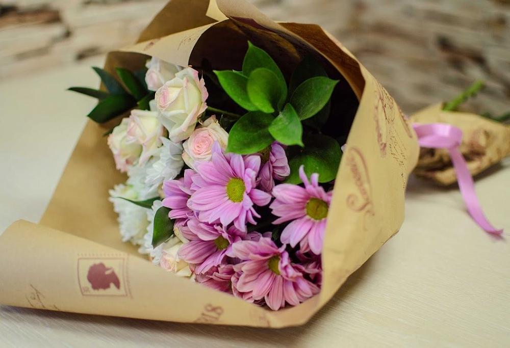 Букет цветов из: Розы и Хризантемы в Перелёшинский