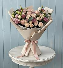 Букет цветов из:  Розы и Лизиантусы в Перелёшинский