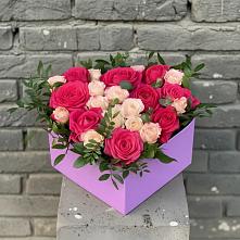 Цветочная композиция из Розы в коробке в Перелёшинский