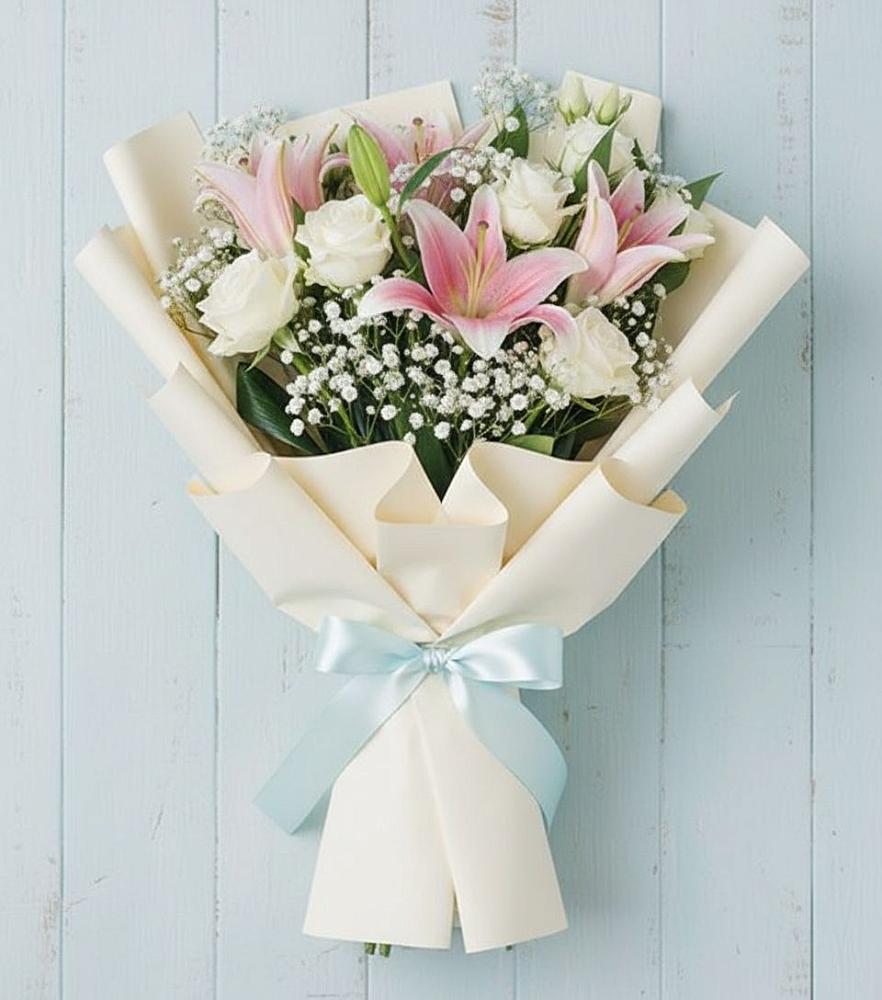 Букет цветов из: Лилии в Перелёшинский