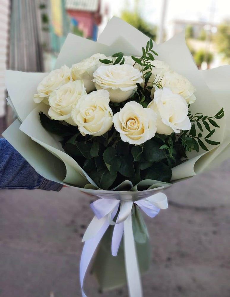 Букет Белые розы Проуд в Перелёшинский