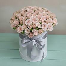 Цветочная композиция из Розы в шляпной коробке в Перелёшинский