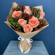 Букет цветов из:  Розы и Альстромерии в Перелёшинский