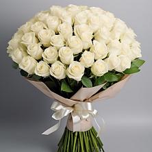 Букет 101 беля роза Белоснежка в Перелёшинский