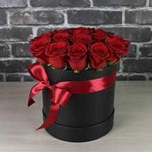 Цветочная композиция из Розы в шляпной коробке в Перелёшинский