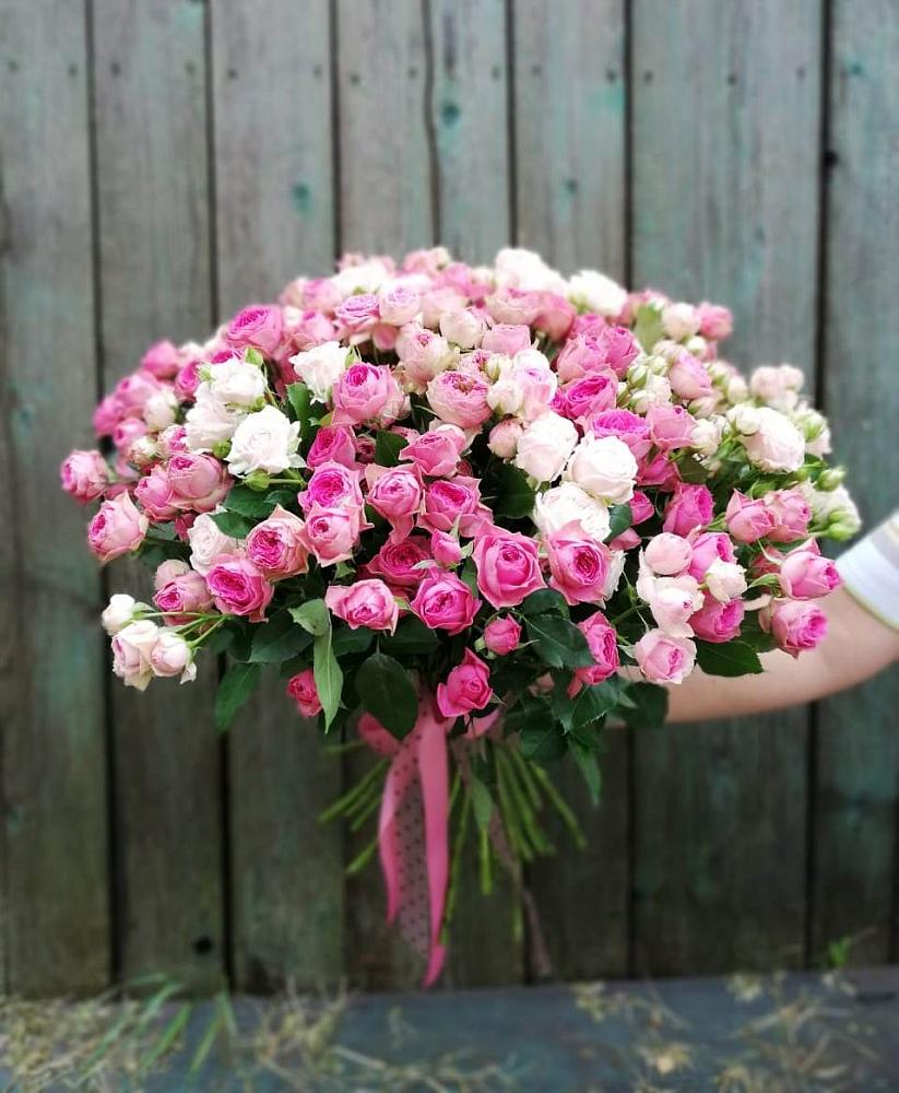 Букет Розовые кустовые розы Натали и Лав Лидия в Перелёшинский