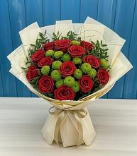 Букет цветов из:  Розы и Хризантемы в Перелёшинский