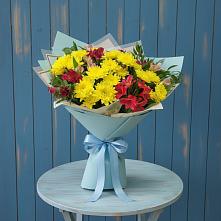 Букет цветов из:  Альстромерии и Хризантемы #REPLACE_PRED# Перелёшинский