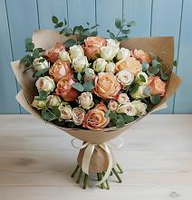 Букет цветов из:  Альстромерии и Розы #REPLACE_PRED# Перелёшинский