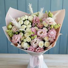 Букет цветов из:  Альстромерии и Розы в Перелёшинский