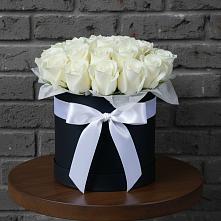 Цветочная композиция из Розы в шляпной коробке в Перелёшинский